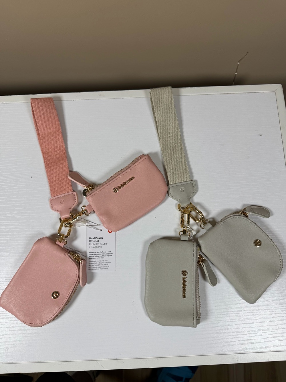 Lululemon Leather Dual Pouch Wristlet — multiple colors available